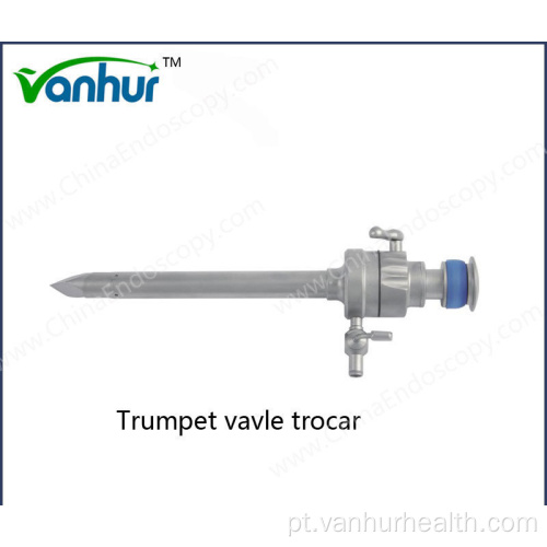 Válvula trombeta reutilizável para laparoscopia cirúrgica Trocar